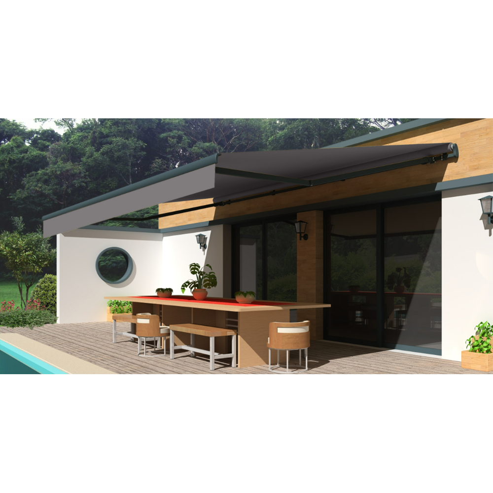 Store banne Monobloc EASY Gris Anthracite 4x3m OMBRAZUR - 19