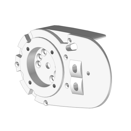 Joue support de bras gauche V3 pour store banne PROTECT 2 blanc  - 1 2