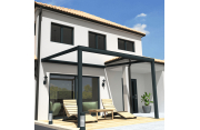Pergola toile SUNLIGHT Gris anthracite - 4,00x4,00m OMBRAZUR - 9