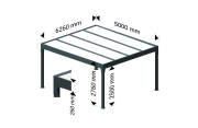 Carport isotoit® MODERN îlot - Ombrazur - 2