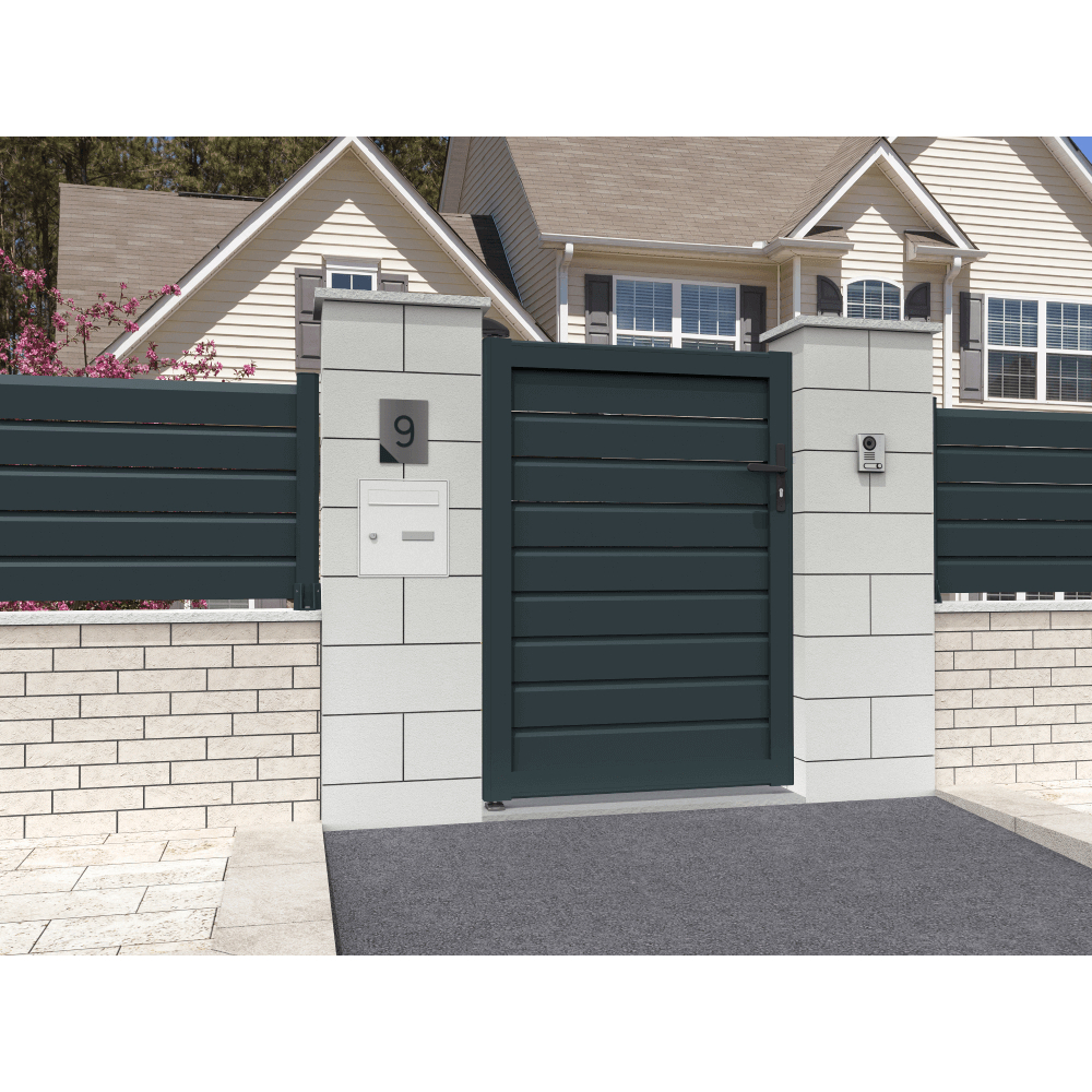 Portillon brise-vue Gris anthracite L 1000 x H 1557 mm