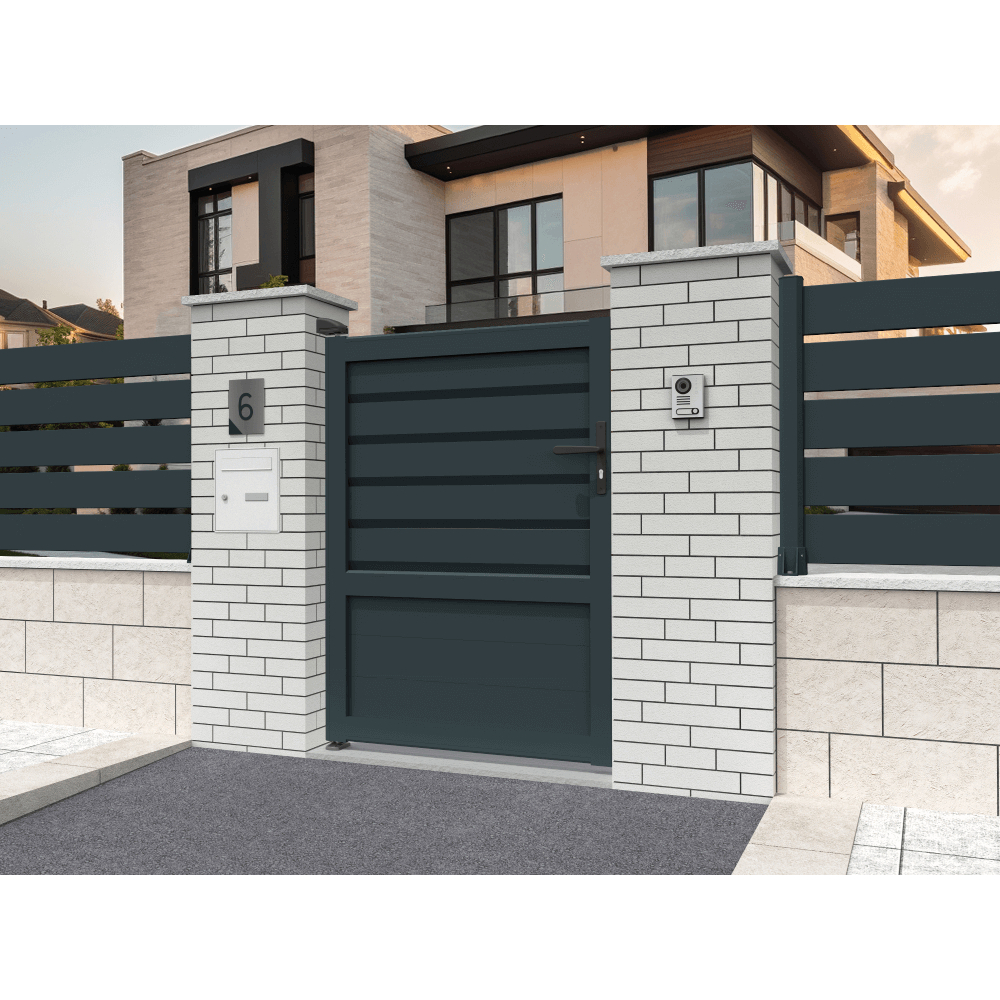 Portillon mixte Gris Anthracite - 1