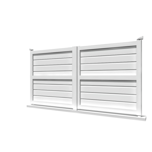 Portail battant Brise vue Blanc - 1 2