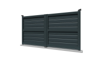 Portail battant Brise vue Gris anthracite - 2