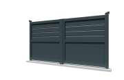 Portail battant Mixte Gris anthracite - 2