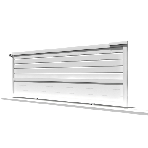 Portail coulissant mixte Blanc - 1 2