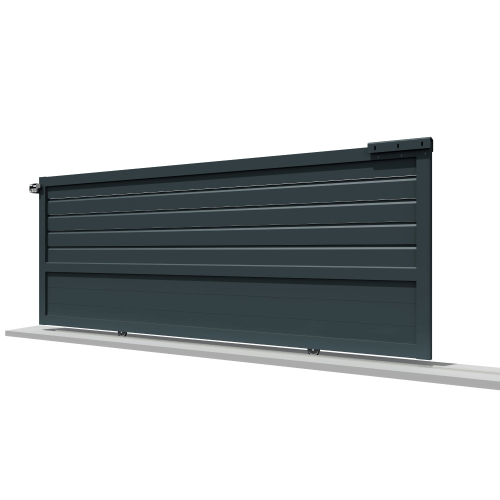 Portail coulissant mixte Gris anthracite - 1 2