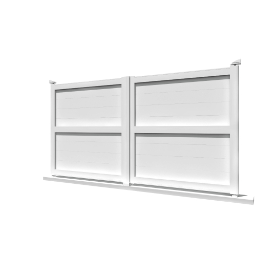 Portail battant plein Blanc - 1 2