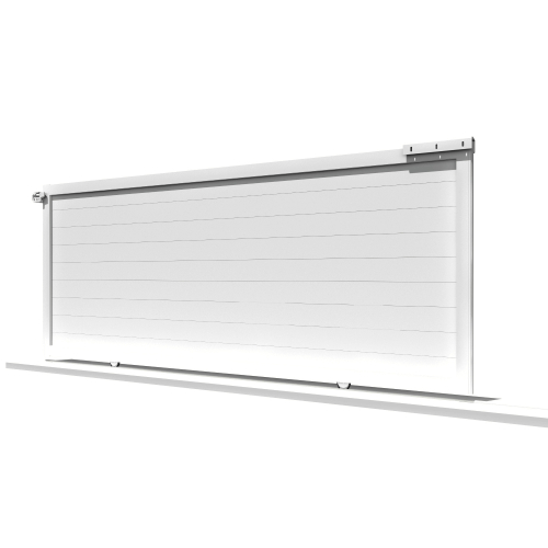 Portail coulissant plein Blanc - 1 2