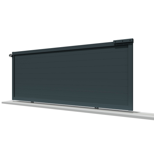 Portail coulissant plein Gris anthracite - 1 2