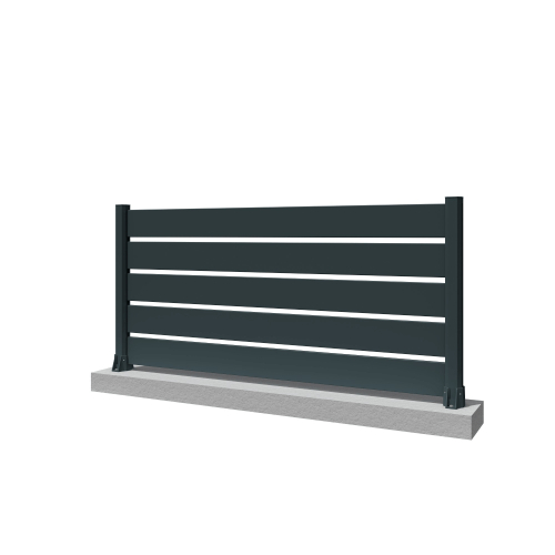 Clôture panneau ajouré Gris anthracite - 1 2