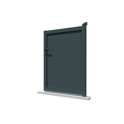 Portillon plein Gris anthracite - 1 2
