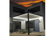 Pergola Bioclimatique STYLE Mixte Gris anthracite / Blanc 4,00x3,940m OMBRAZUR - 3