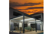 Pergola Bioclimatique COCOON Mixte Gris anthracite / Blanc 6,00x3,563m OMBRAZUR - 3