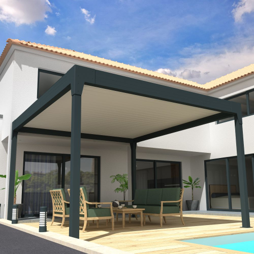 Pergola Bioclimatique COCOON XL îlot Ombrazur - 1 2