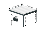 Pergola Bioclimatique COCOON XL perpendiculaire Ombrazur - 4