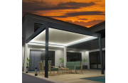 Pergola Bioclimatique COCOON XL perpendiculaire Mixte Gris anthracite / Blanc 5,490x4,00m OMBRAZUR - 4