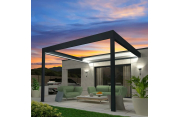 Pergola rétractable CONCEPT Mixte Gris anthracite / Blanc 4,00x4,109m OMBRAZUR - 6