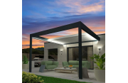 Pergola rétractable CONCEPT Mixte Gris anthracite / Blanc 4,00x4,109m OMBRAZUR - 5