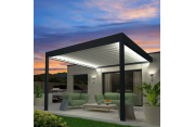 Pergola rétractable CONCEPT Mixte Gris anthracite / Blanc 4,00x4,109m OMBRAZUR - 4