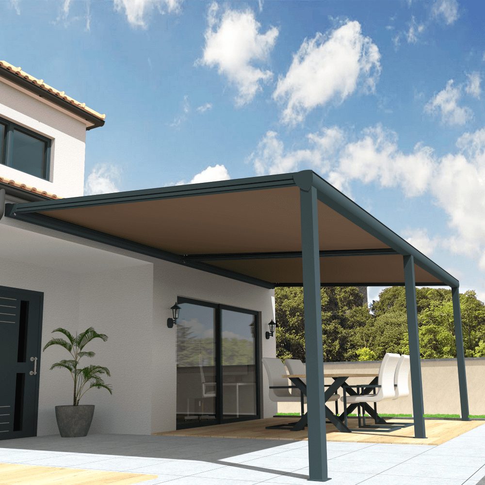 Pergola toile SUNLIGHT Gris anthracite - 7,00x4,00m OMBRAZUR - 13