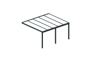 Pergola isotoit® CLASSIC Gris anthracite 7,41x2,50m OMBRAZUR - 3