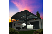 Carport solaire ENERGY 2 pentes Gris anthracite 5,384x4,732m 4800W OMBRAZUR - 2