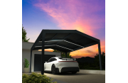 Carport solaire ENERGY 2 pentes Gris anthracite 5,384x4,732m 4800W OMBRAZUR - 4