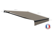 Store banne Monobloc EASY Gris Anthracite 4x3m OMBRAZUR - 10